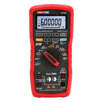 UNI-T UT197 TRMS Digital Multimeter Bluetooth 600000bit VFD LoZ Peak Captur IP67 - Image 1 of 4