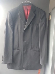 MENS/ BOYS TED BAKER BLACK 2 PIECE SUIT JACKET 36R TROUSERS 30" - Picture 1 of 12