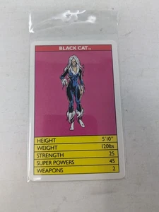 1988 Marvel Super Heroes Top Trumps BLACK CAT Trading Card - Bild 1 von 2