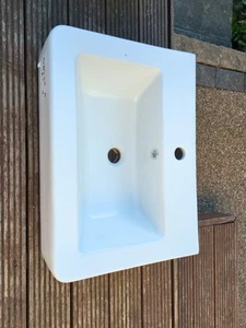 Bathroom Washbasin White Wall Mounting Rectangle Brand New Collection Or Postage - Picture 1 of 6