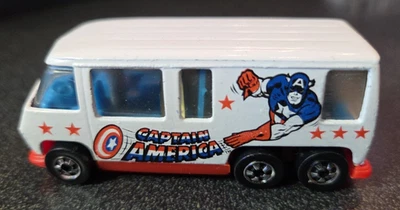 Autocaravana Hot Wheels Blackwall Capitán América GMC de los 80 máquinas de escena blanca #1 Foto 1 de 4