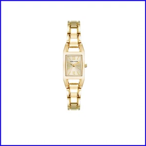 Reloj Pulsera Mujer Tono Dorado con Cristal Mineral Curvo y Cierre Joyería - Imagen 1 de 7