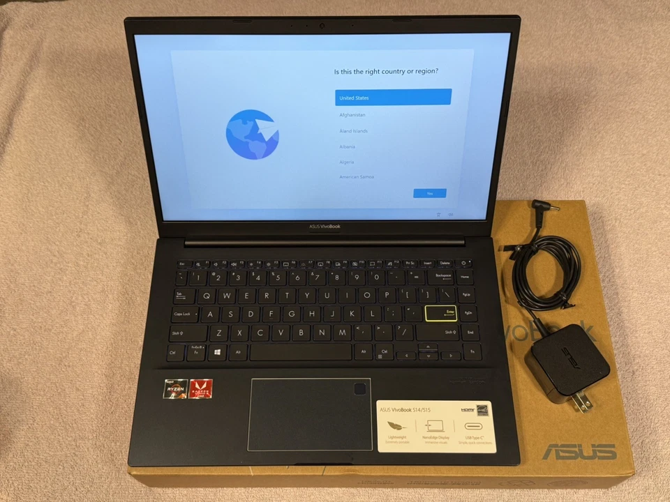 Asus Vivobook M413DA-WS51 – 14" FHD – Ryzen 5 3500U – 8GB RAM – 256GB SSD – Preto - Imagem 1 de 4