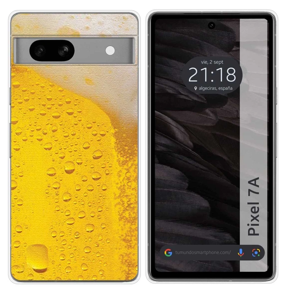 Custodia In Silicone Per Google Pixel 7A 5G Design Birra Disegni - Immagine 1 di 1