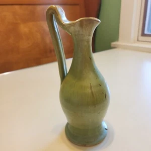 Vintage North State Keramik grüner Krug Vase Sanford, N. Carolina Handarbeit 8 1/2" - Bild 1 von 13