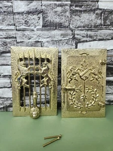Juego completo de colección Lions Latón Speakeasy con Llamador de Puerta y Peep Hole Nuevo - Imagen 1 de 13