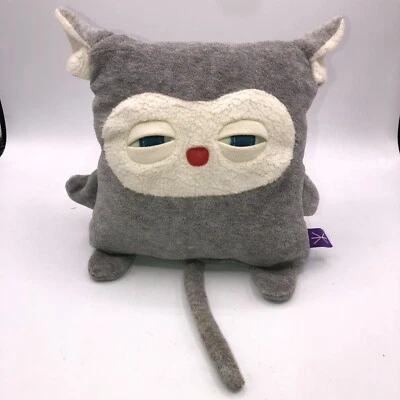 Velvet Moustache Gray Mouse 7” x 7” Plush Baby Toy Handmade In Canada #CA53601 - Image 1 of 4