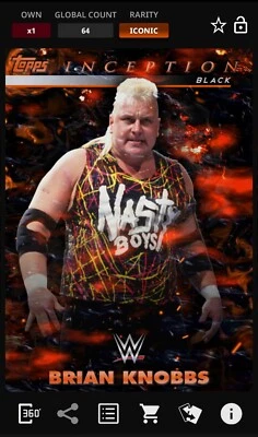 Topps WWE Slam 2025 Brian Knobbs Inception Black Iconic Base Digital - Image 1 of 2