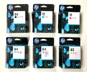 6 Original HP Ink Designjet 20PS 50PS 120PS / No. 84 + 11/C5016A -C5018A Ink - Zdjęcie 1 z 1