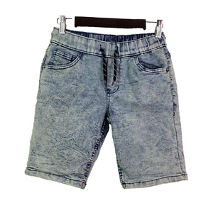 Nautica Boys Size M 10/12 Light Blue Wash Long Draw String Denim Shorts - Picture 1 of 7