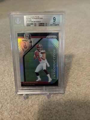 Baker Mayfield 2018 Prizm Rookie Introductions BGS 9 - Image 1 of 2