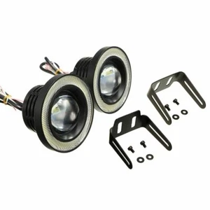 2X 3.5" LED COB Proyector Lámpara Antiniebla DRL Anillo Halo Ojo de Ángel Luz de circulación diurna - Imagen 1 de 9