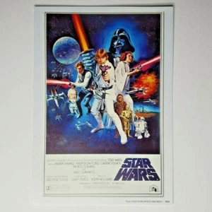 Star Wars New Hope Movie Poster Postcard Japan Han Solo Darth Vader Death Star - Picture 1 of 2