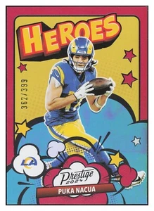 2024 Panini Prestige Heroes Heroes Xtra Points Red Puka Nacua #6 #362/399 Rams - Foto 1 di 2