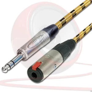 Vintage Balanced Extension Leads. TRS Jack to Female Jack cables. Sommer/Neutrik - Picture 1 of 3