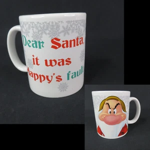 Taza de café de Navidad gruñona Disney Dear Santa Happys Fault - Imagen 1 de 8