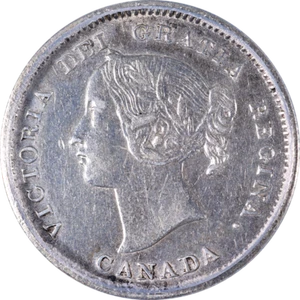 Canada 1900 Five Cents ICG AU55 Details KM#2 - Narrow Dt, Oval "0", Scratched - Picture 1 of 4