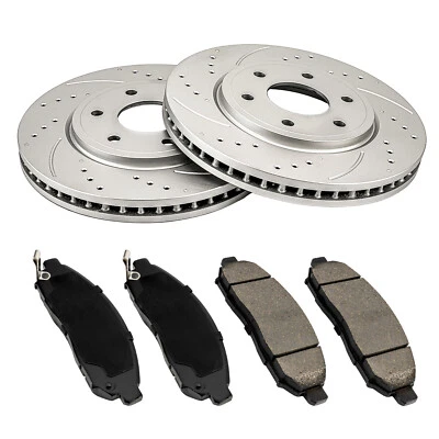 Fit For 2009 2010 Nissan Frontier Suzuki Equator Brake Pads & Rotor Front Kit - Image 1 of 4