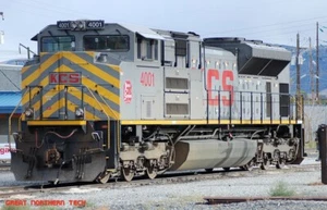 Athearn Genesis EMD SD70ACe G68555 KCS 4001 Ho Scale No sound Gray Ghost Paint - Picture 1 of 5