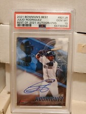 Julio Rodriguez 2021 Bowman's Best On-Card Auto Prospect Rookie RC PSA 10