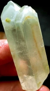 32g Natural Phantom 'Green Ghost' Lemuria QUARTZ Crystal Point &pyramid  q40 - Picture 1 of 6