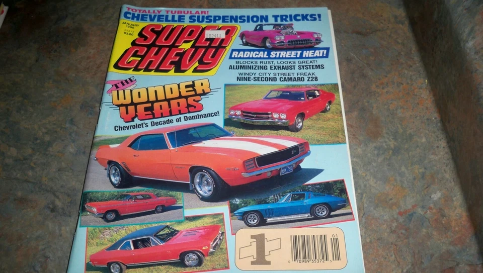 SUPER CHEVY VINTAGE CAR MAGAZINE CHEVROLET  JANUARY 1990  - Image 1 of 1