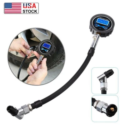 200 PSI Digital Tire Inflator w/Pressure Gauge Air Chuck for RV Car Truck Bike - Image 1 of 4