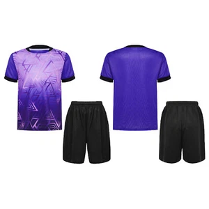 Kids Boys Soccer Jerseys Short Sleeve Sports Suit Quick-Dry Football Outfits - Picture 1 of 68