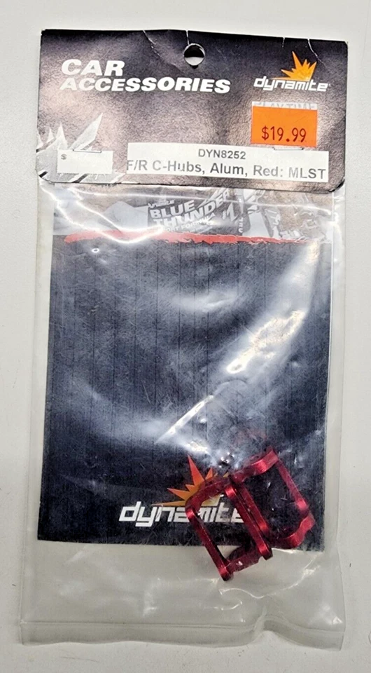 Dynamite DYN8252 - F/R C Hubs - Aluminum Red - Losi MLST - Image 1 of 1