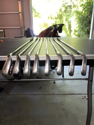 Juego de plancha de punto negro Ping S57 (cuña snd 3 hierro son Callaway) hierro 4-9 son S57 Foto 1 de 4