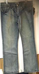 ANTIK DENIM MEN'S BUTTON DOWN STRAIGHT LEG STONE WASHED JEANS - Picture 1 of 4