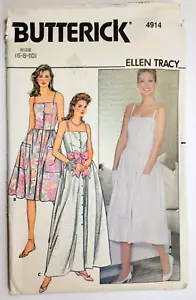 Vintage Butterick Ellen Tracy Sewing Pattern 4914 Misses' Dress 6-8-10 Uncut - Picture 1 of 4