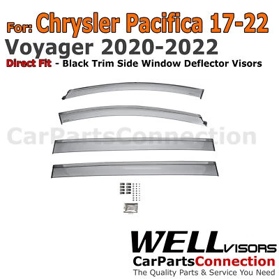 Дефлекторы оконные козырьки WELLVISORS 2017-2024 Chrysler Pacifica 20-22 Voyager - Изображение 1 из 4