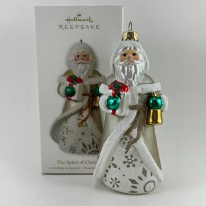 2010 The Spirit of Christmas - Adorno de sello de vidrio - Papá Noel con túnica dorada - Imagen 1 de 11