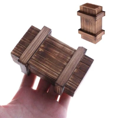 Caja de regalo compartimento rompecabezas secreto adulto dinero tarjeta soporte secreto caja de madera Foto 1 de 4