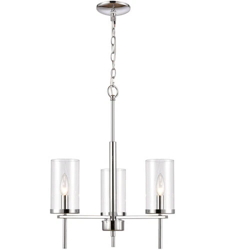 OAKLAND 3LT CHANDELIER IN CHROME, 19" - Image 1 of 1
