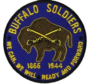 BÜFFELSOLDATEN RUNDER AUFNÄHER - Farbe - Veteranengeschäft. - Bild 1 von 2