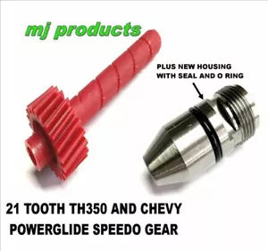 TH350, T350, Speedo gear 21 tooth and steel housing with seals, CHEVY POWERG... - Picture 1 of 4