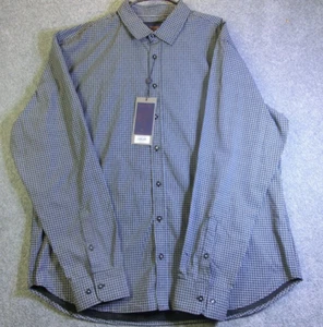 Gentlemen's Outfitters Men's 2X Black and Gray Long Sleeve Button Down Shirt - Picture 1 of 11