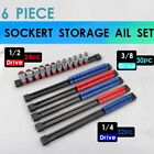 6Pcs Plastic Socket Wrenchs Holder Red Blue Sleeve Tray Rack  Workshop