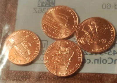 Collectable Lincoln Cents LHC Year Set 4 Coins Uncirculated 60 The Four Stages - Image 1 of 2