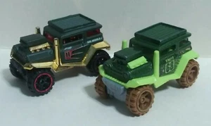 💥 LOT OF 2- HOT WHEELS BAD MUDDER 2 GREEN W/NEON- W/GOLD 1/64 DIECAST CAR - Picture 1 of 9