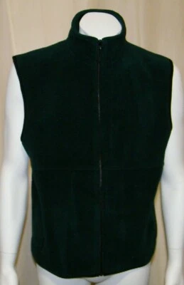 (2) PORT AUTHORITY MENS R - TEK FLEECE VEST JP79 SIZE M GREEN / RED  - Image 1 of 4