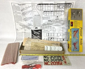 FLUGZEUGMODELL, PEANUT SCALE, BALSA, TISSUE, WACO, KADETT, STERLING, NEW OLD STOCK, GESCHENK! - Bild 1 von 3