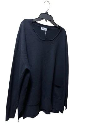 DKNY PURE WOOL/ CASHMERE SWEATER SCOOP NECK WOMEN LONG SLEEVE BLACK COLOR SIZE L - Image 1 of 4