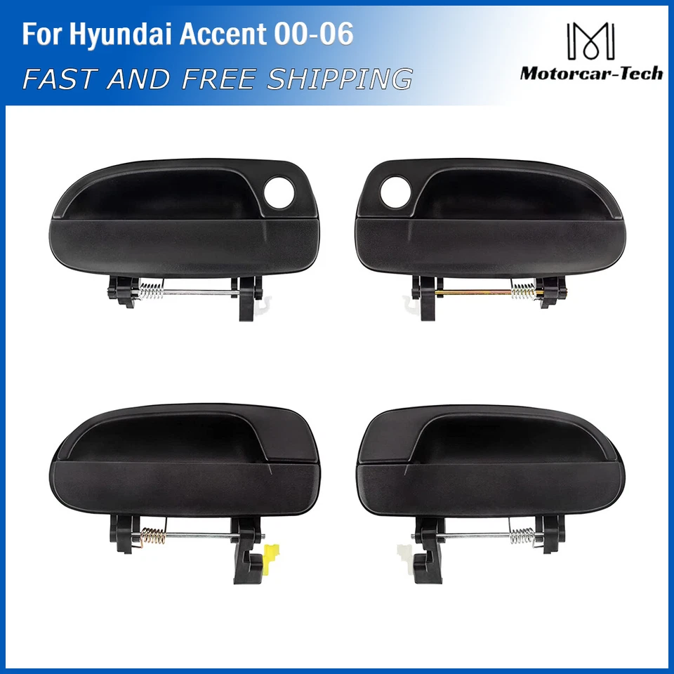 4 pcs Front Rear Outside Outer Exterior Door Handle for 2000-2006 Hyundai Accent Foto 1 de 4