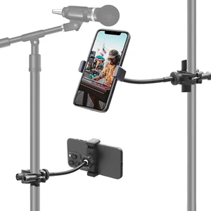 Support Micro Support Téléphone Stable Métal Col de cygne Support Téléphone pour Micro Support Tambour... - Photo 1 sur 12