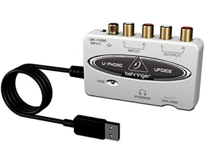 Behringer U-PHONO UFO202 Audio interface built-in cable NEW from Japan - Image 1 of 4