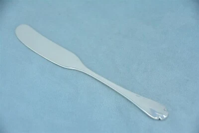 Esparcidor de mantequilla Tiffany flamenco de plata de ley de 6" mango plano sin monograma Foto 1 de 4