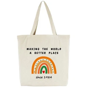 Funny 40th Birthday Gifts for Women 1984 Birthday Decorations Canvas Tote Bag... - Picture 1 of 6
